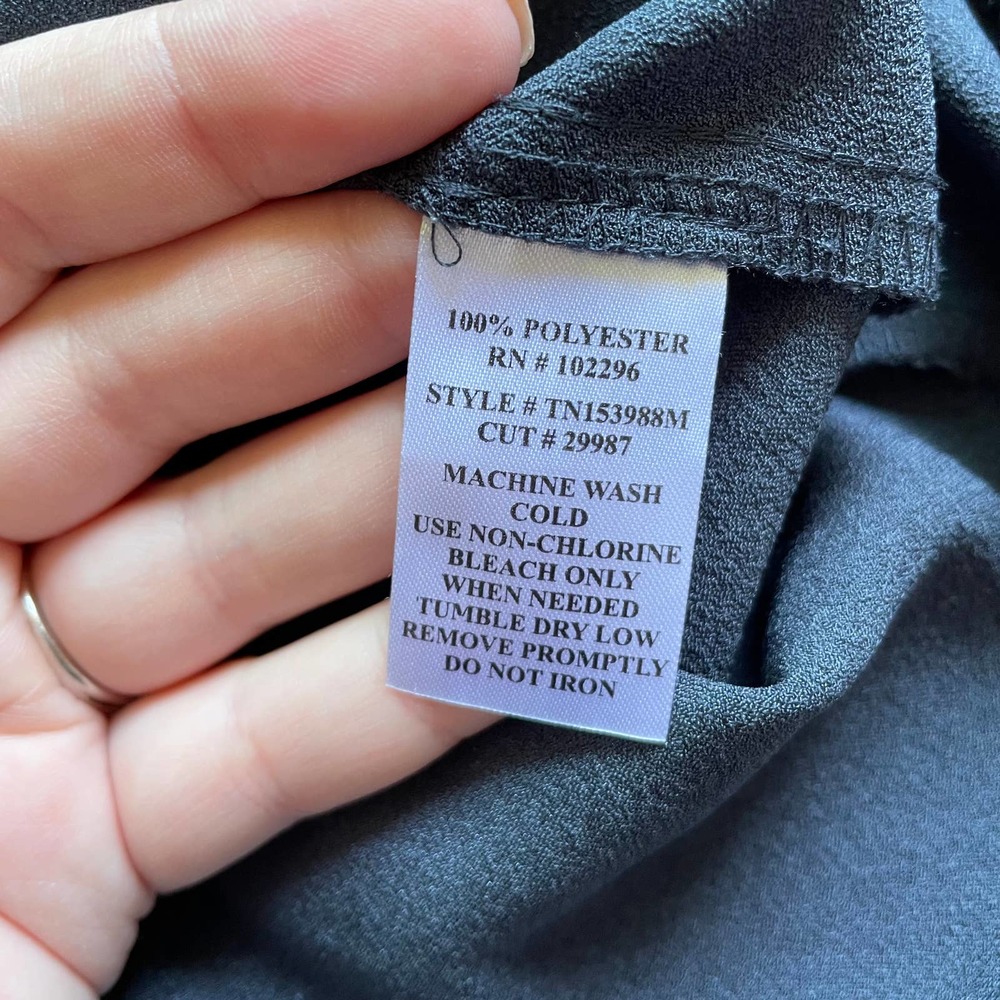 Sexy V Neck Satin Dress 6 Grey Blue Connected Apparel Glam Cocktail Ruched Waist - Picture 12 of 12